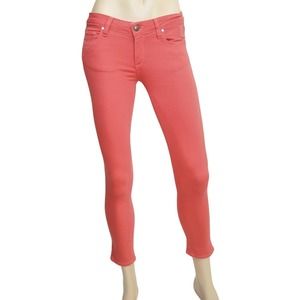 Paige ROXIE Capri Crop Stretch Skinny Jeans Pants Faded Red 27 New $169